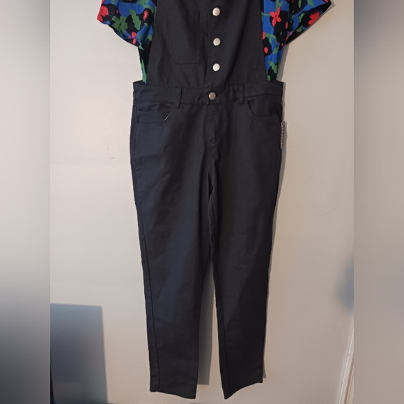 Styled! Black Stretch Denim Overalls & Latino Heritage Shirt, sz Medium & Small - Picture 9 of 16